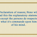 None will read this the explanatory-statement except the persons do respects what it’s commands upon him of his mind..